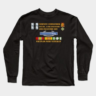 1st Bn 14th Inf - 4th ID - Company CO - Vietnam Vet Long Sleeve T-Shirt